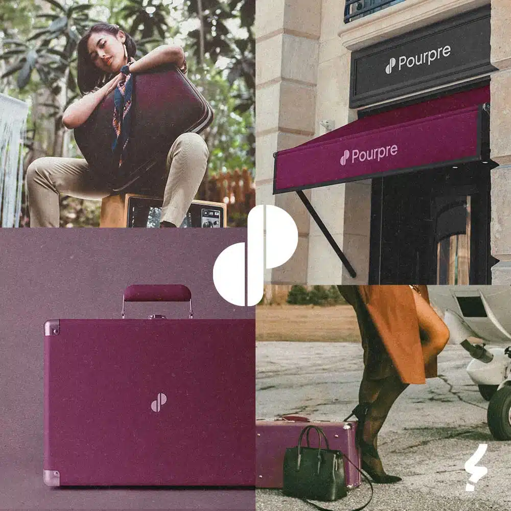 identité visuelle logo Pourpre agence branding